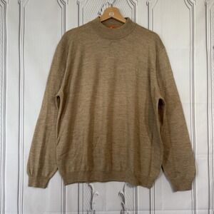 Sette Ponti 100% Merino Wool Beige Long Sleeve Sweater Men's Sz Large Italy